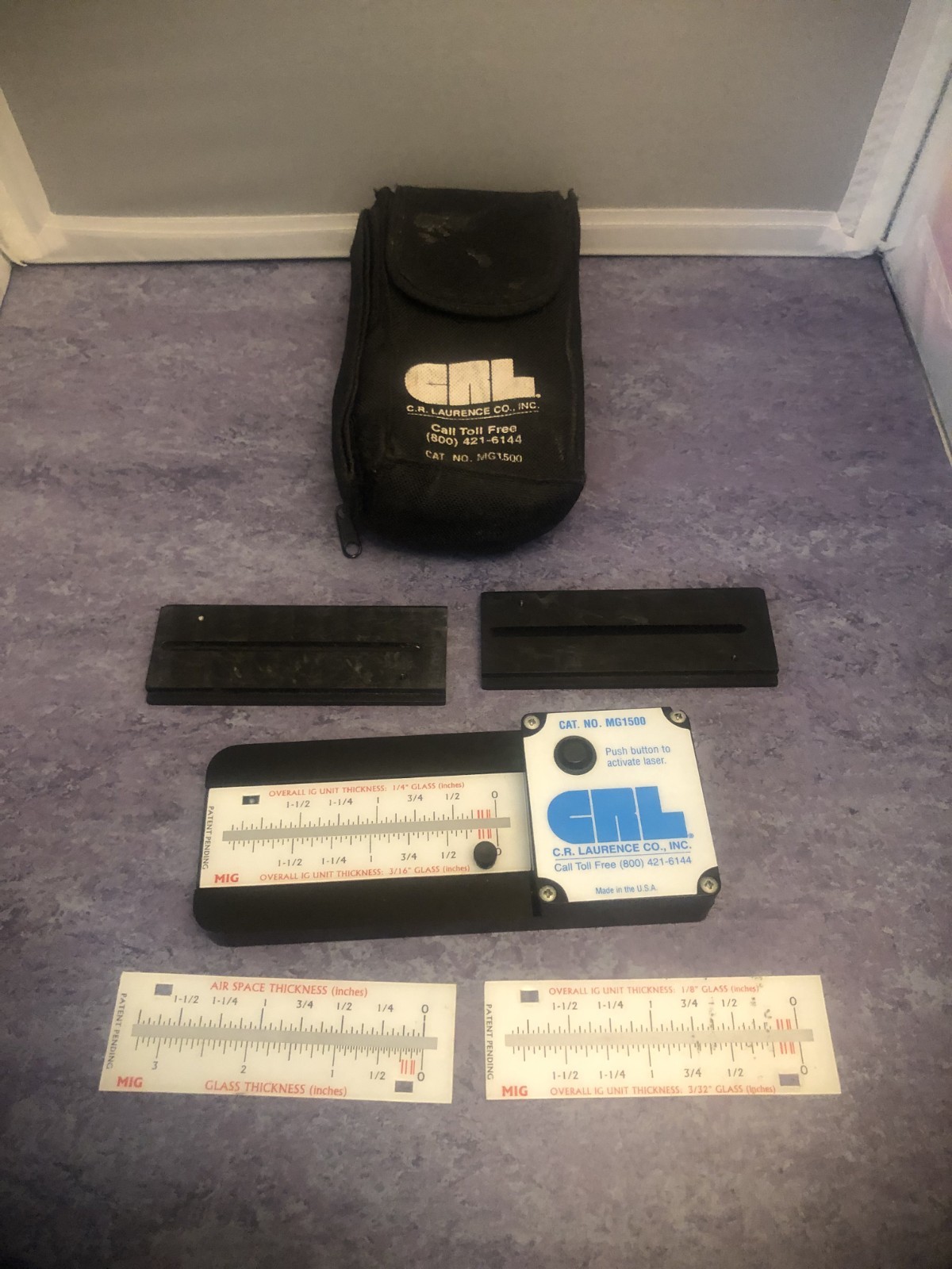C.R. Laurence (CRL) MG1500 Fractional Inch Laser with Case