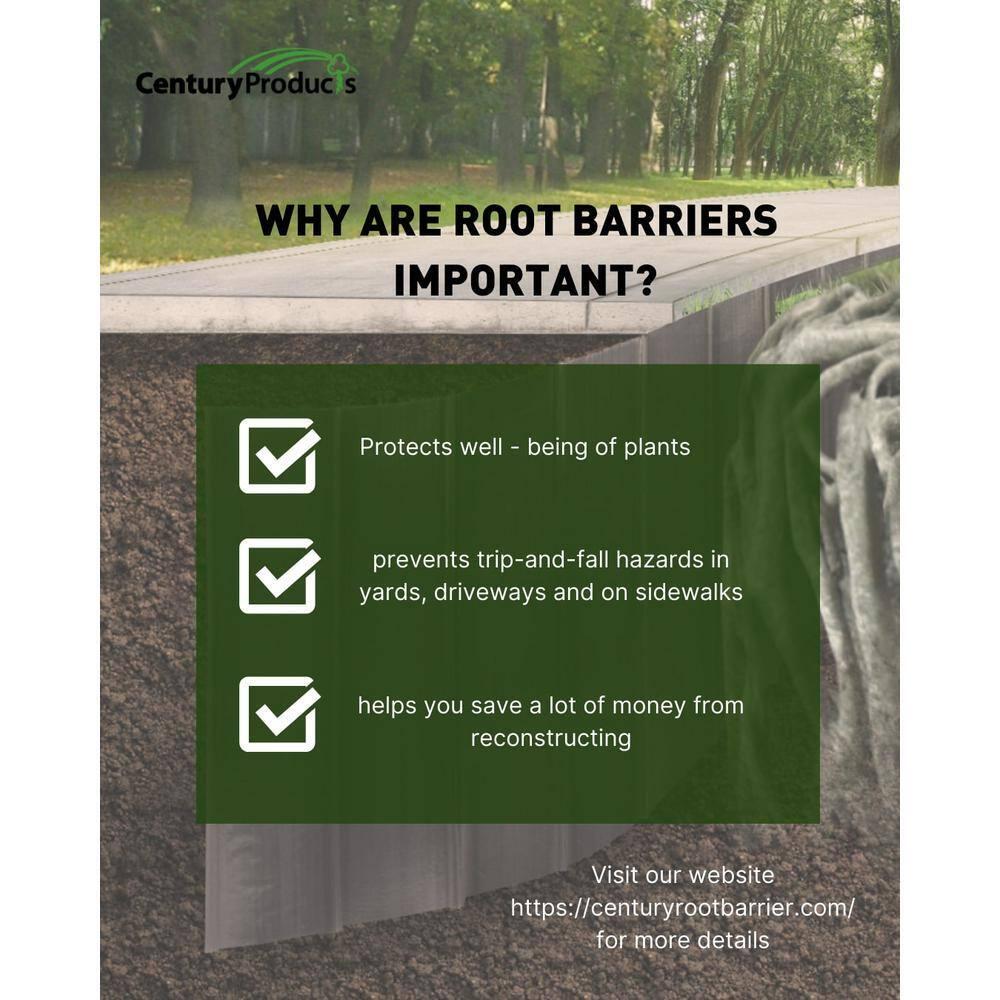 Markenlos Water Barrier Root Shield 1 X 25 Ft 60 mil Edging Unique Polyethylene