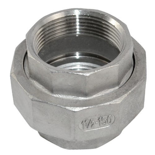 1-1/2″ 1.5 inch NPT Female threaded Union Coupling Pipe Fitting stainless SS 304