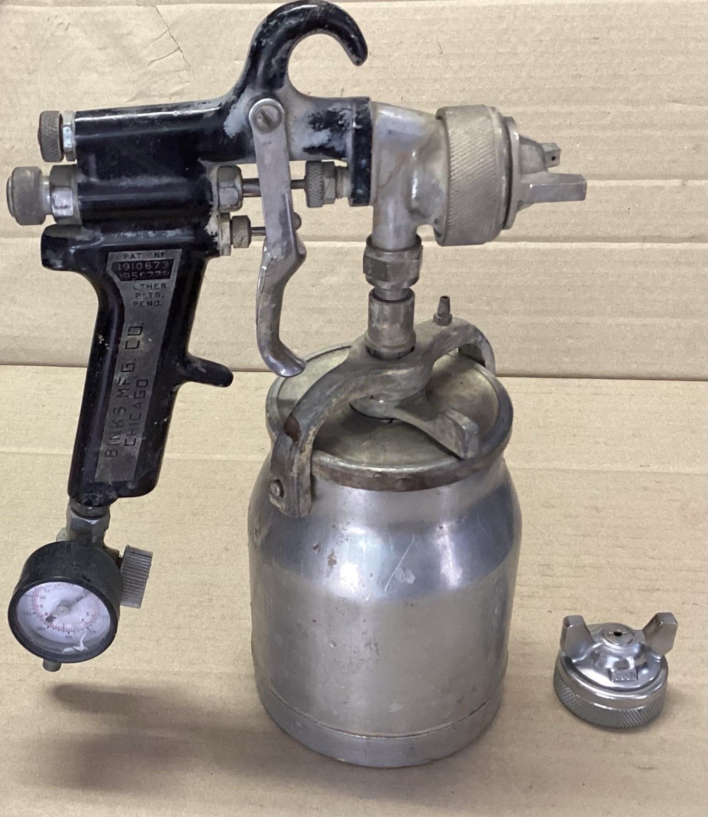 Binks Model 7 Paint Spray Gun With Cup And Extra 36 SD Nozzle