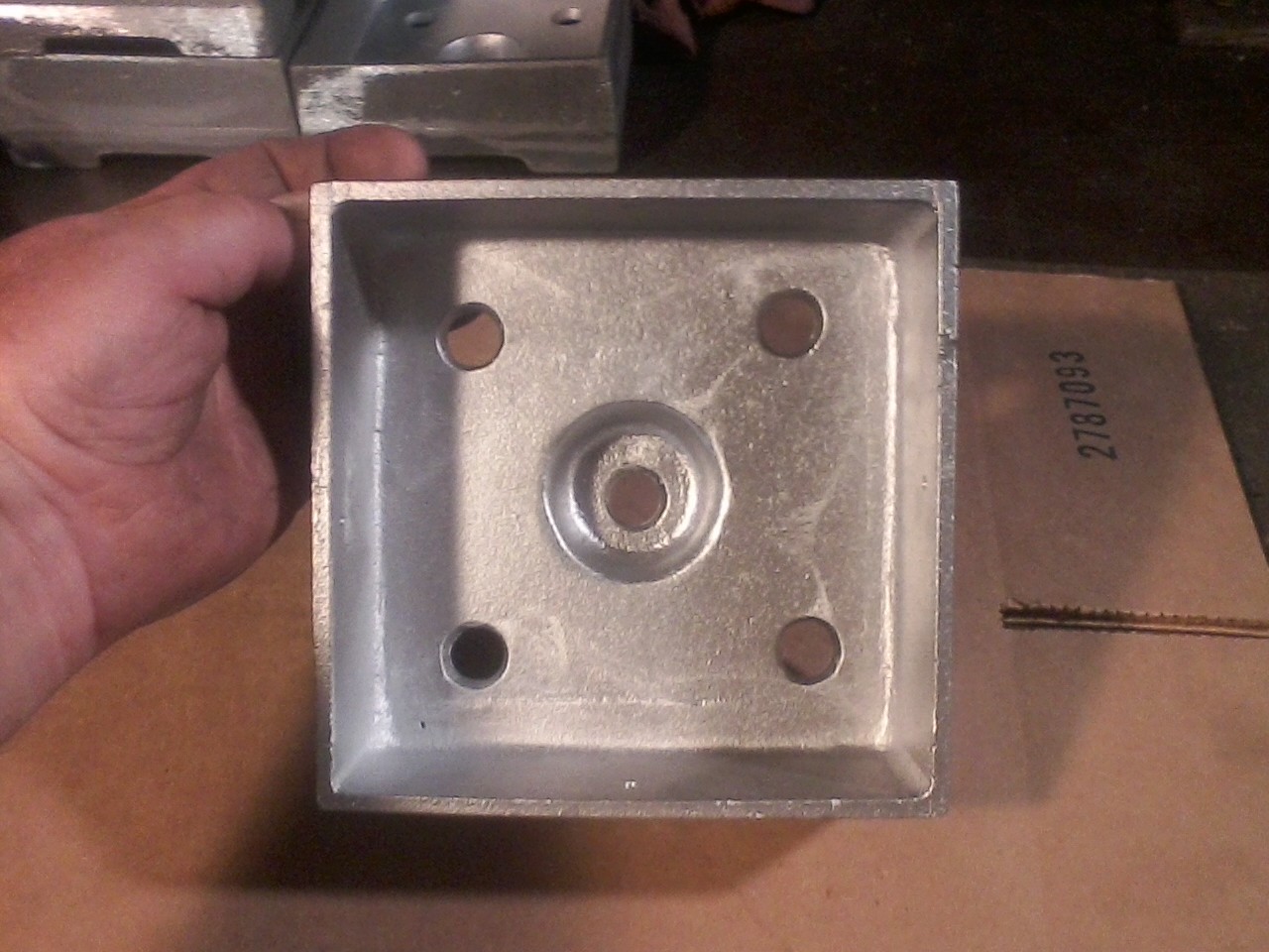 Post Base, Anchored 6 x 6 Heavy Cast Aluminum, Contractor Pack of 5, MADE IN USA