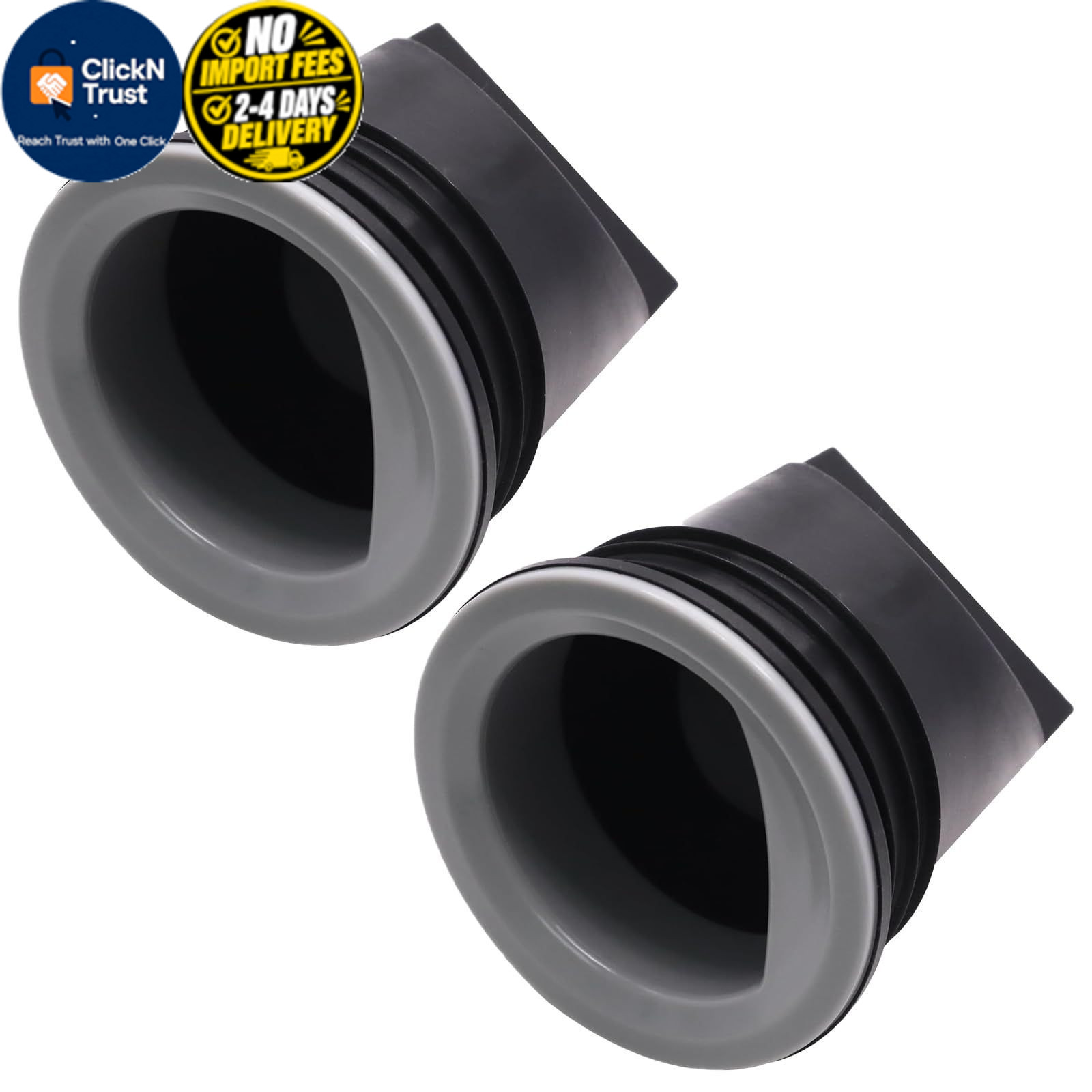 2PC 43745 Shower and Floor Drain Seal 2Inch Compatible with Oatey Black-2pc