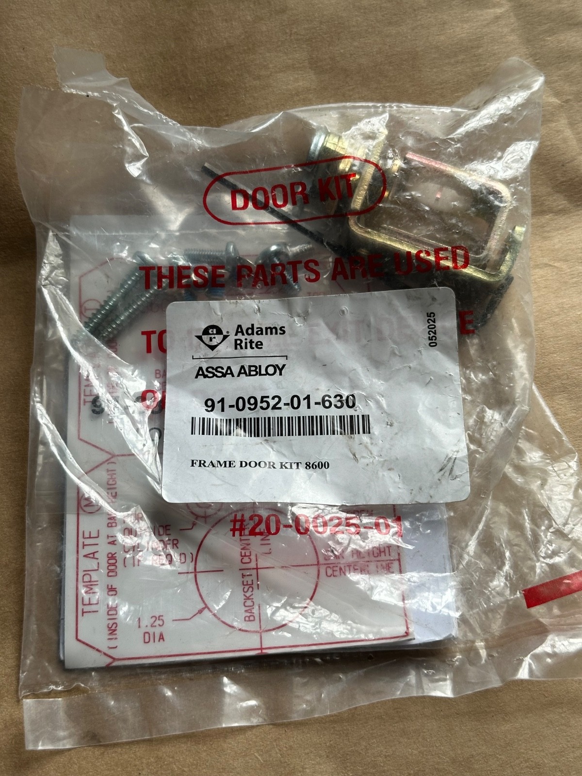 Adams Rite ASSA Abloy 91-0952-01-630 Frame Door Kit 8600 New