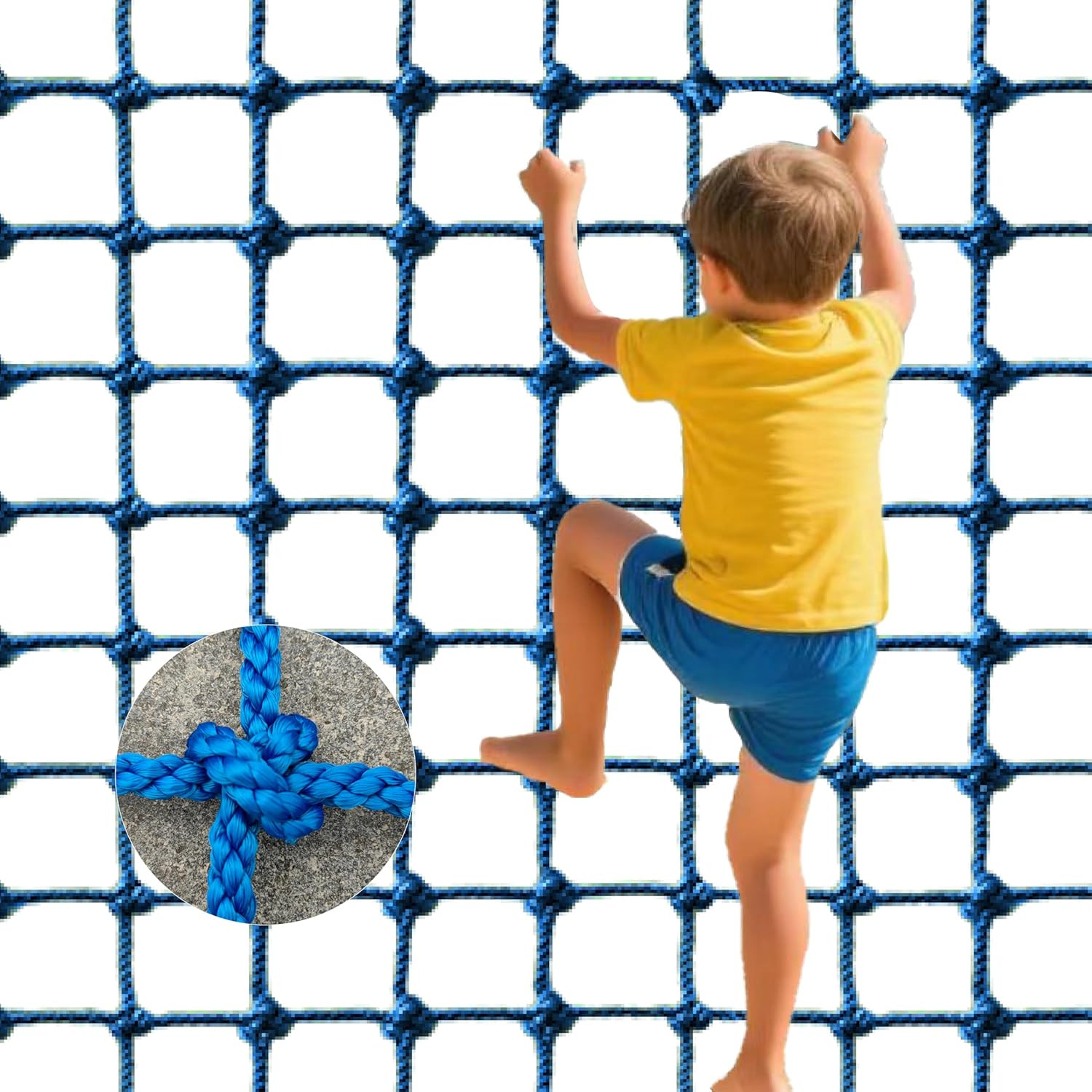 Upgraded Kids’ Polyester Climbing Net, 8 Sizes, Heavy-Duty & Exquisite, Ideal fo