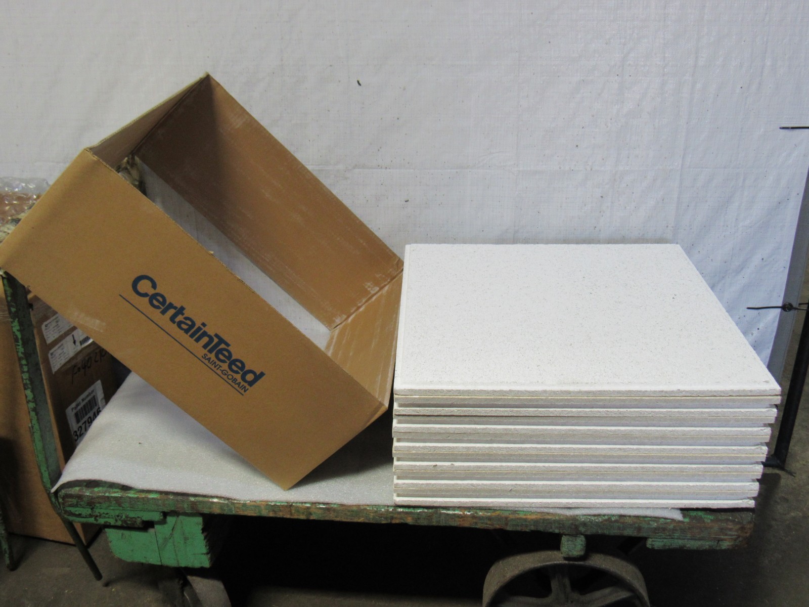 Lot of 13 CertainTeed CM-454 BioShield Ceiling Tile 2’X2’X3/4″ 24″X24″X3/4″