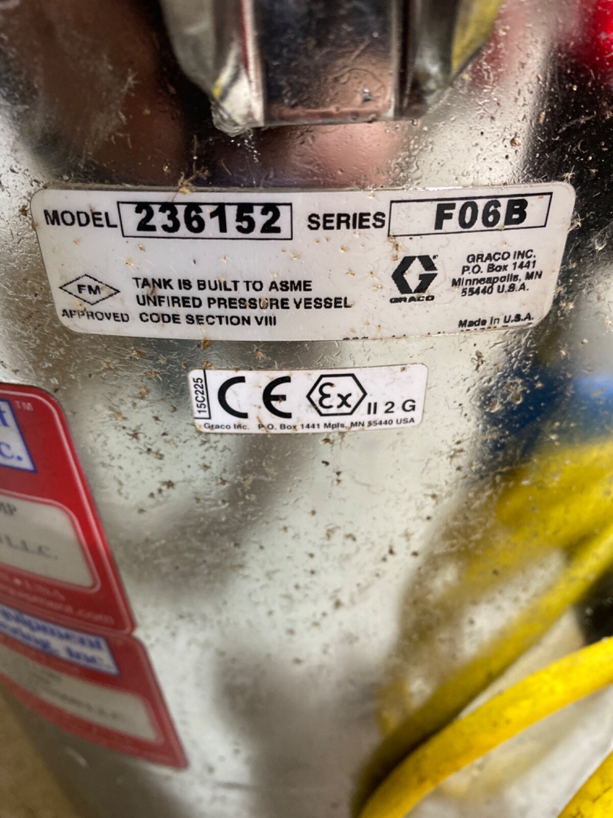 GRACO 5-Gallon Pressure Vessels 236152 Series D05B BUCKET ONLY LOT OF 4
