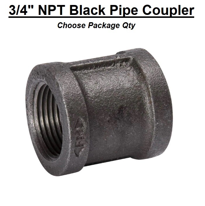 3/4″ NPT BLACK PIPE Fittings Coupling / Coupler Plumbing / Gas
