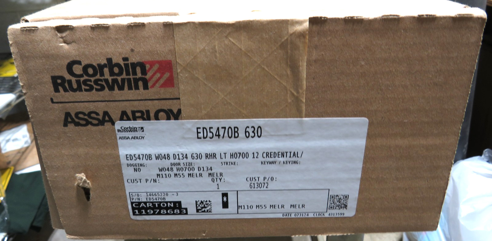 Corbin Russwin ED5470B 630 48″ RHR M55 Surface Vertical Rod Exit Device [CTD]