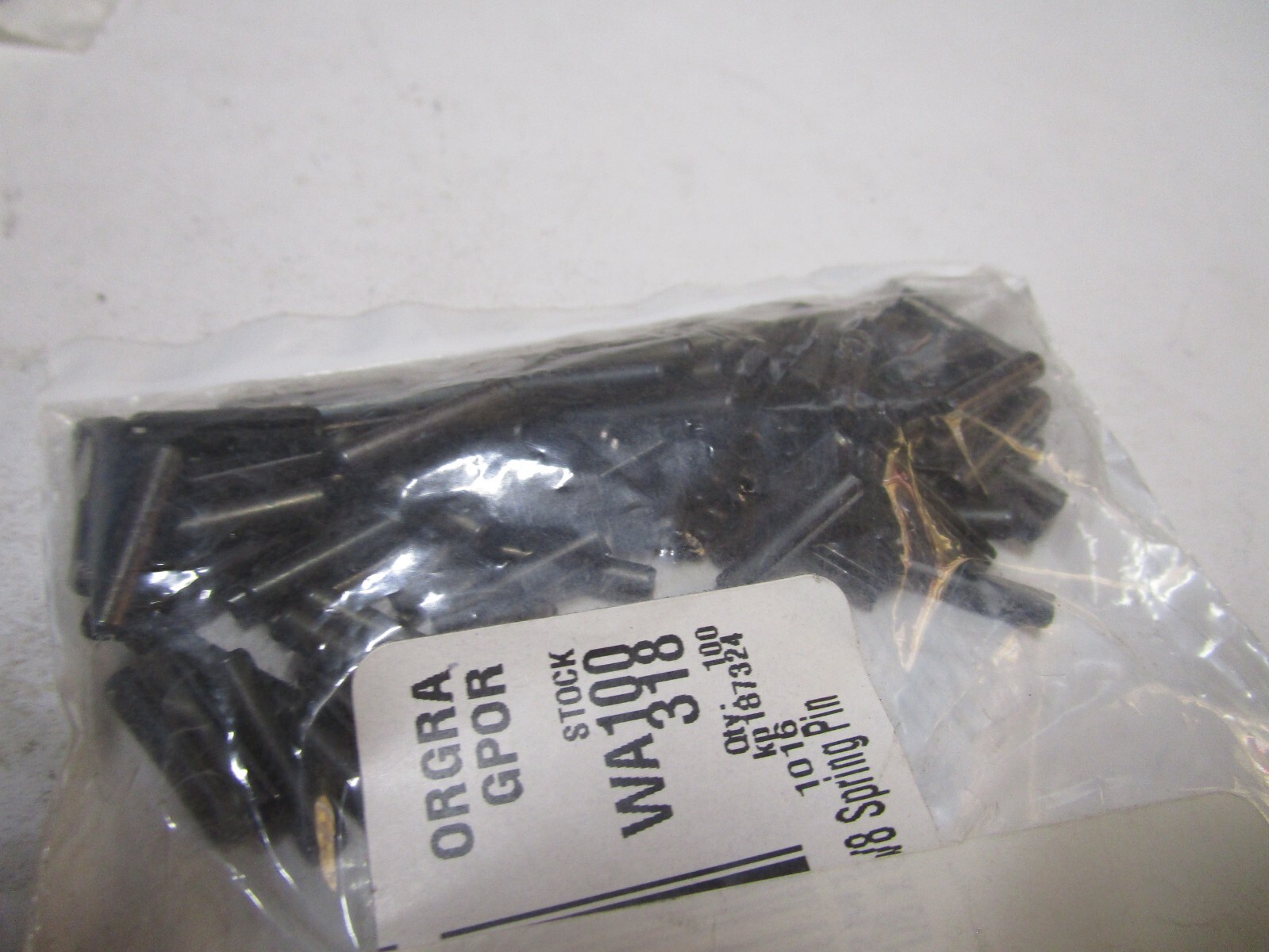 1/8″ x 5/8″ Plain Finish Steel Slotted Spring Pin QTY 100