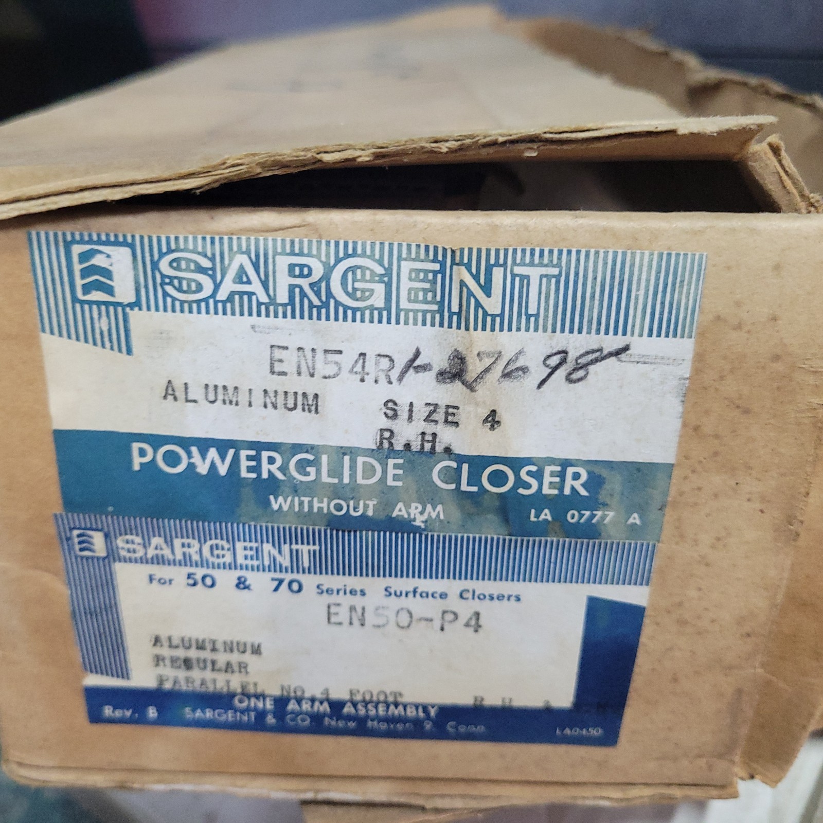 NEW SARGENT EN54 EN50 POWERGLIDE SERIES COMMERCIAL DOOR CLOSER P4