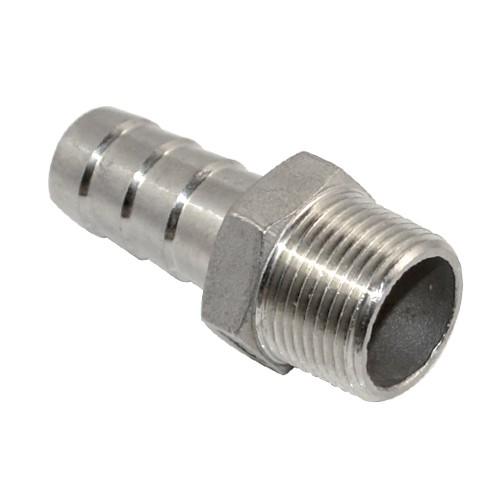 3/4″ NPT Threaded – 3/4″ Barb Hose Tail End Pipe Connector Stainless steel
