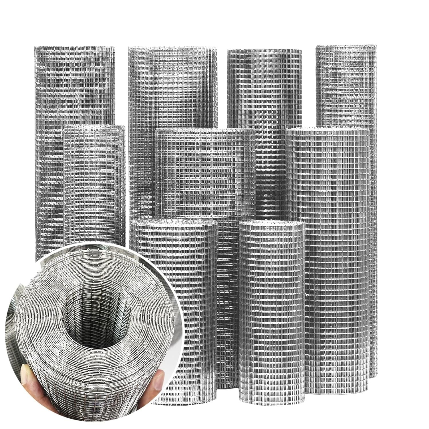 Hardware Cloth 1/4 inch 8″ x 10 ft, Galvanized 23 Gauge Wire Mesh | Welded Wi…