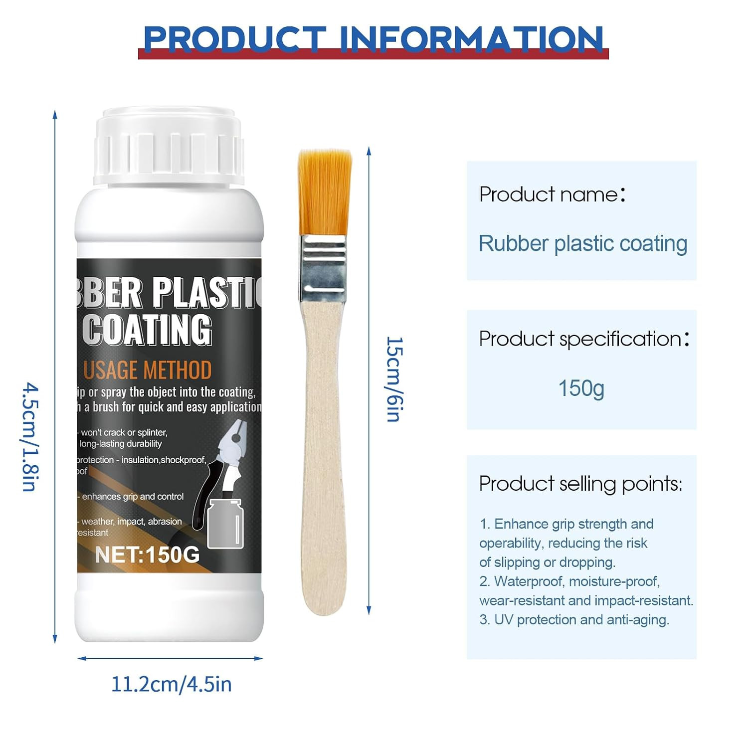Tool Dip Rubber Coating, Liquid Rubber Dip Flexible Peelable Protective Coating