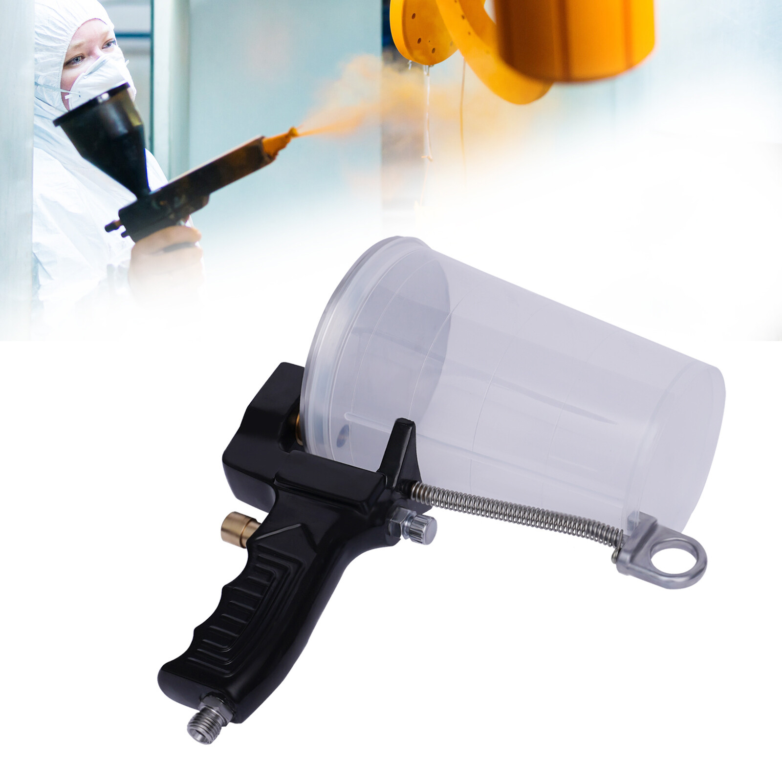 Gelcoat Dump handheld Spray Gun+ FN5 5/32″ Fiber-Reinforced Nozzle 4mm+2X Cups