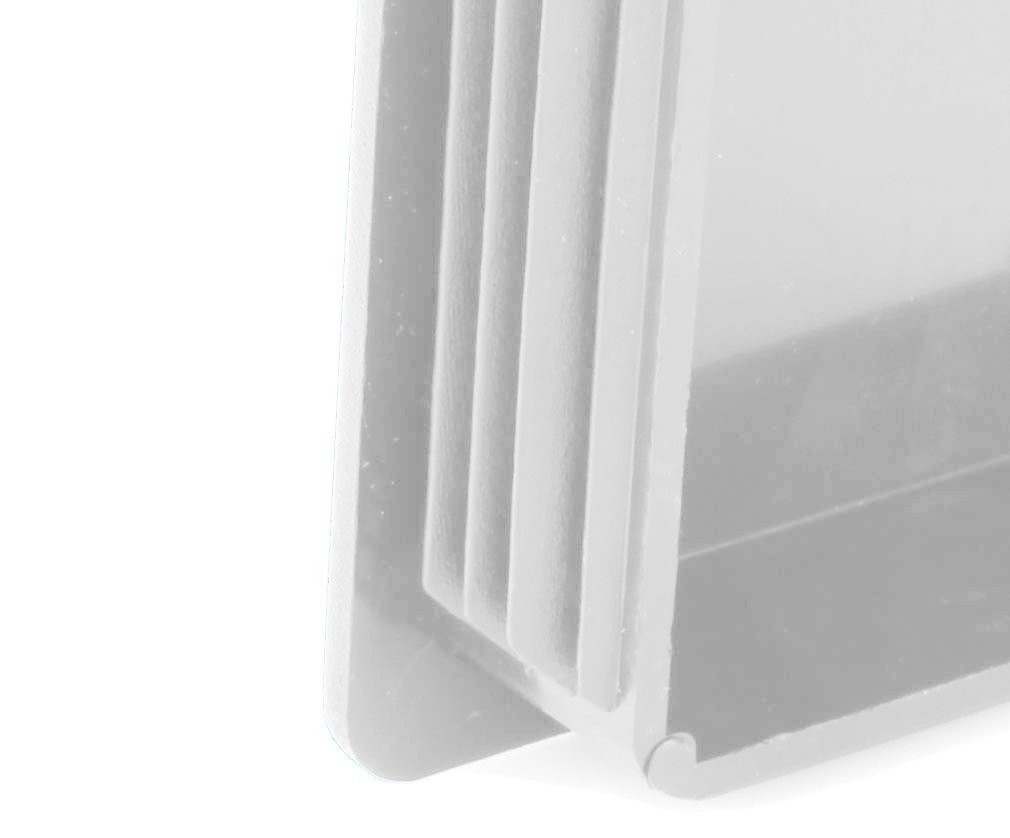 10 x fin plugs square tube 50 x 50 mm square white end caps plastic