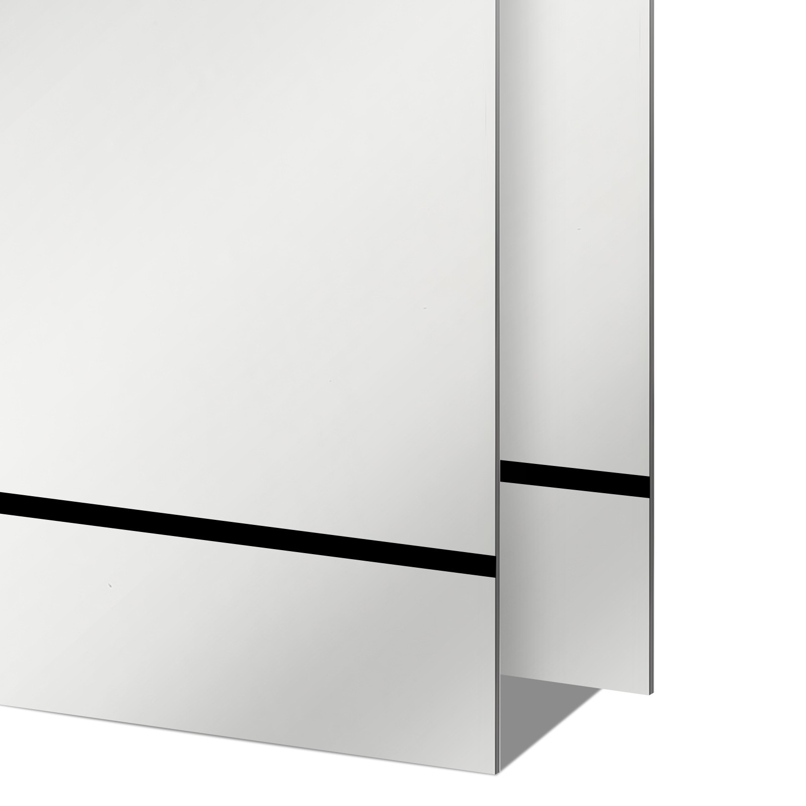 4PCS 12×8″ Laser Engraving Plastic Sheets Mirror Silver ABS Two-Color Sign Blank