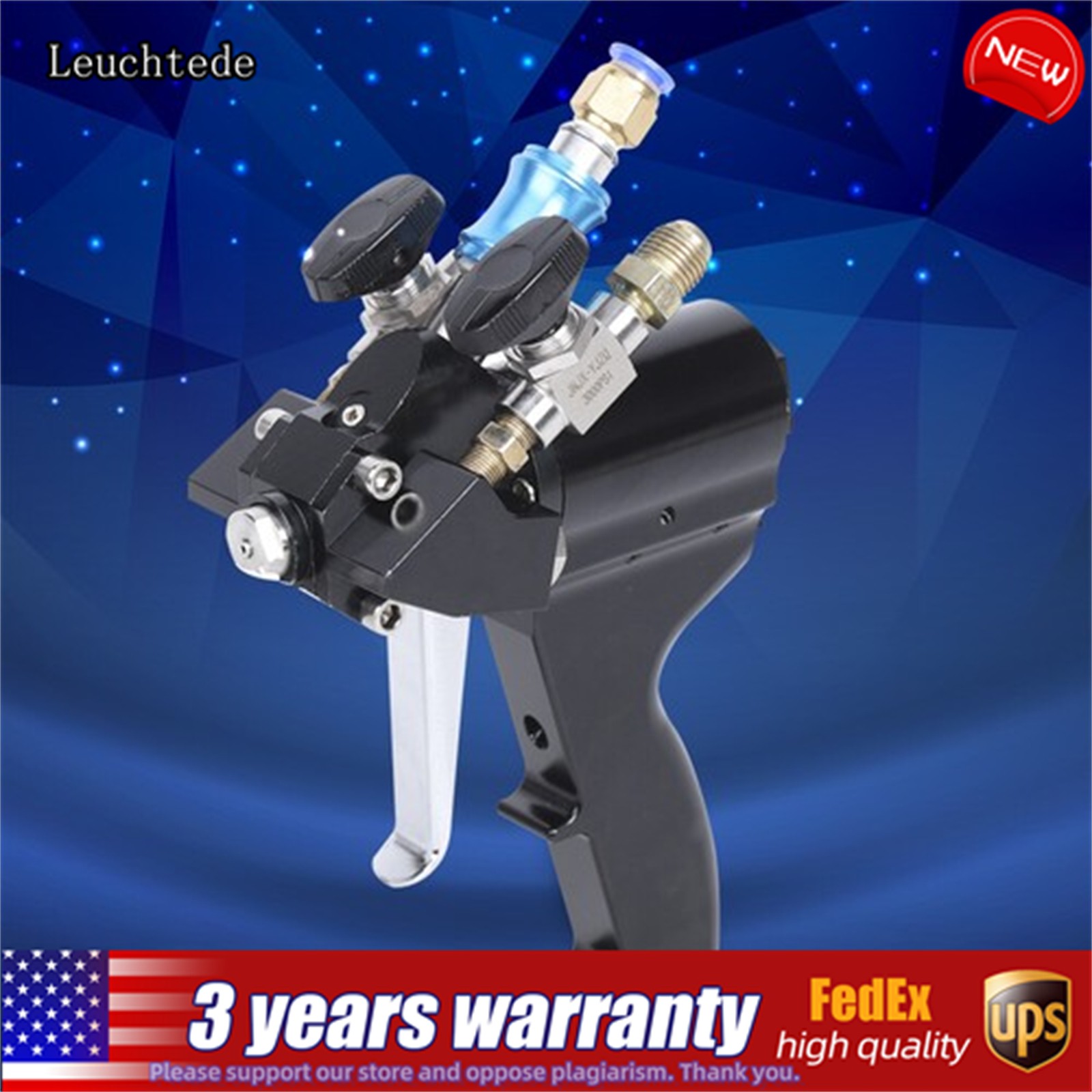 P2 PU Foam Spray Gun Polyurethane Spraygun Polyurea Pouring Air Purge Sprayer