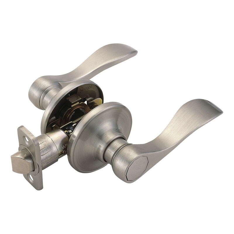 Design House Springdale Brass Passage Door Handle in Satin Nickel/Silver