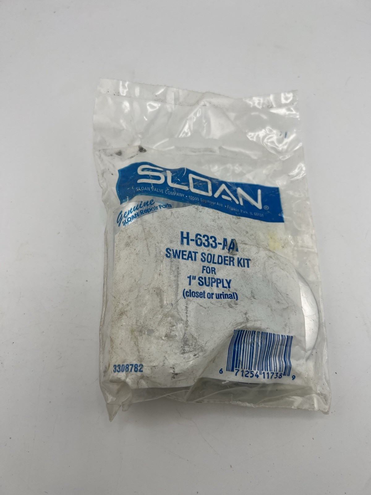 Sloan H-633-AA Sweat Solder Kit for 1in Supply Closet or Urinal 3308782 NEW