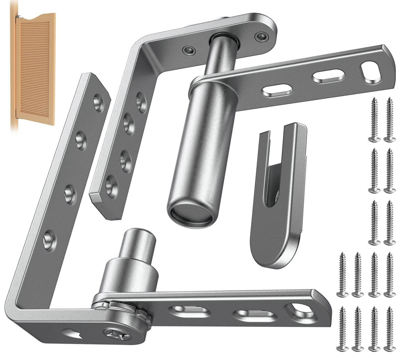 Saloon Door Hinges, Double Action Spring Hinge Self Closing, Heavy Duty Swing…