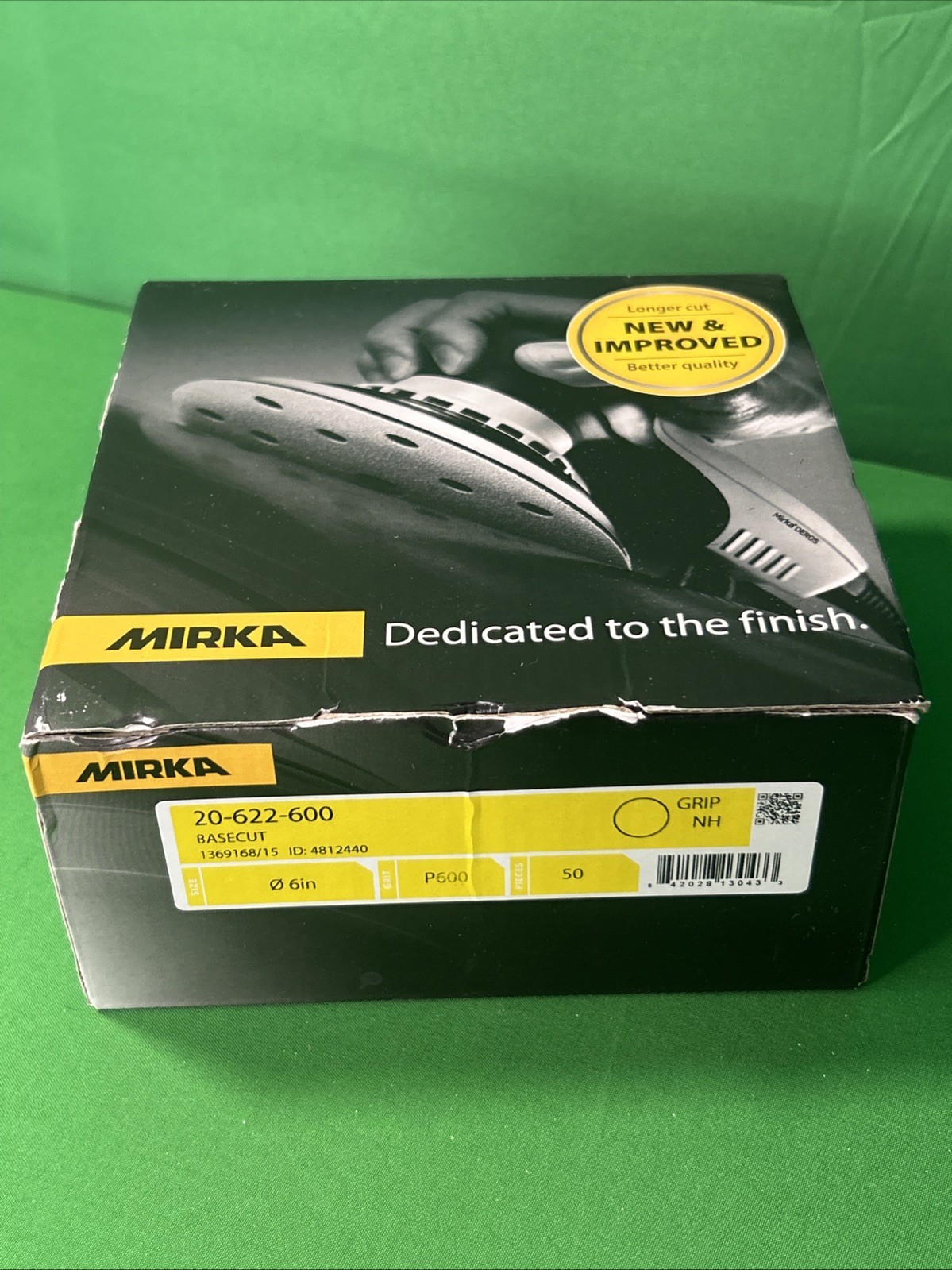 MIRKA BASECUT ( 20-622-600 ) 6 Inches Solid Sanding Discs P600 Pack Of 50