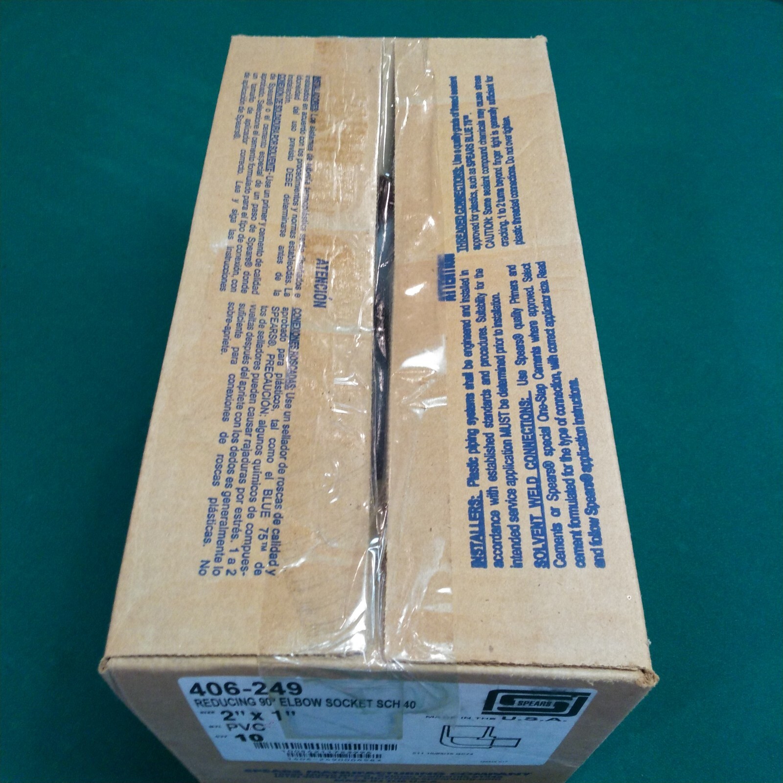 SPEARS 2″ Slip X 1″ Slip 90° Reducing Elbow Sch 40 PVC 406-249