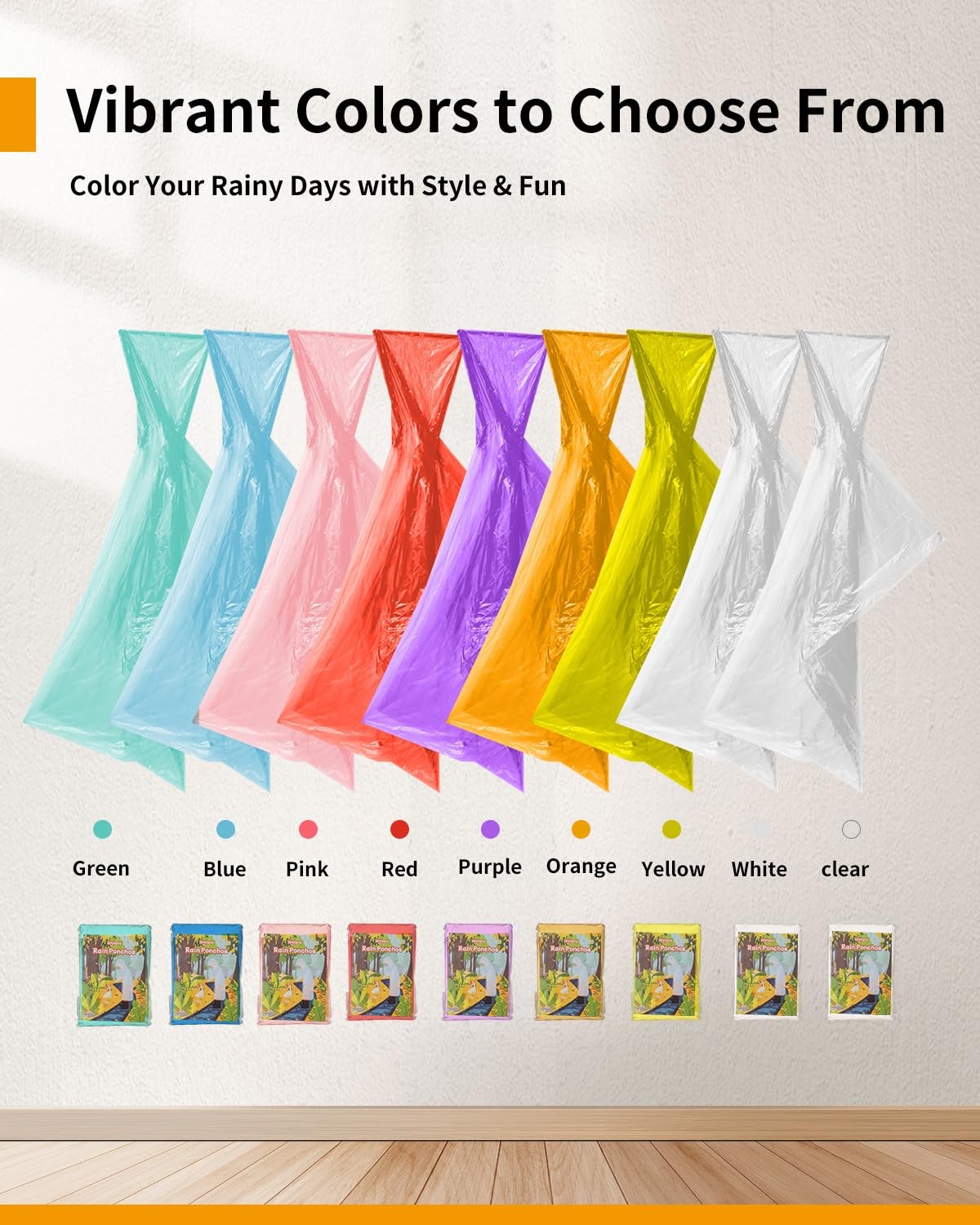 24-Pack Disposable Rain Ponchos for Adults – Extra Long Waterproof Emergency w/