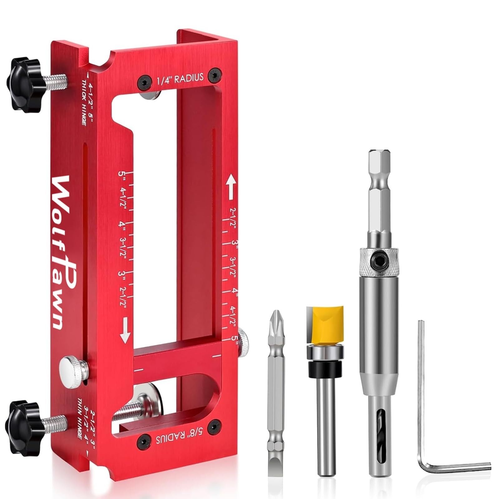 Door Hinge Jig, Adjustable Mortise Jig, Aluminum Alloy Door Hinge Template ki…