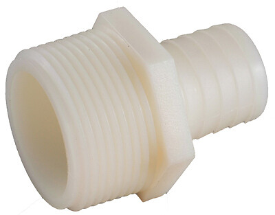 Anderson Metals 53701-0606 Nylon Hose Barb, 3/8 ID x 3/8 In. MPT – Quantity 10