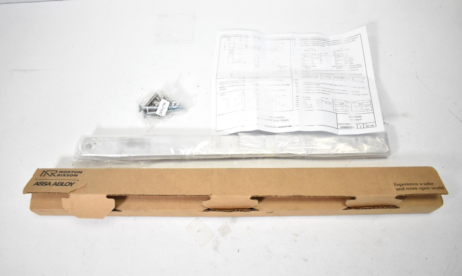 Rixson Norton Concealed Low Profile Adjustable Stop For 33-38″ Satin Stainless