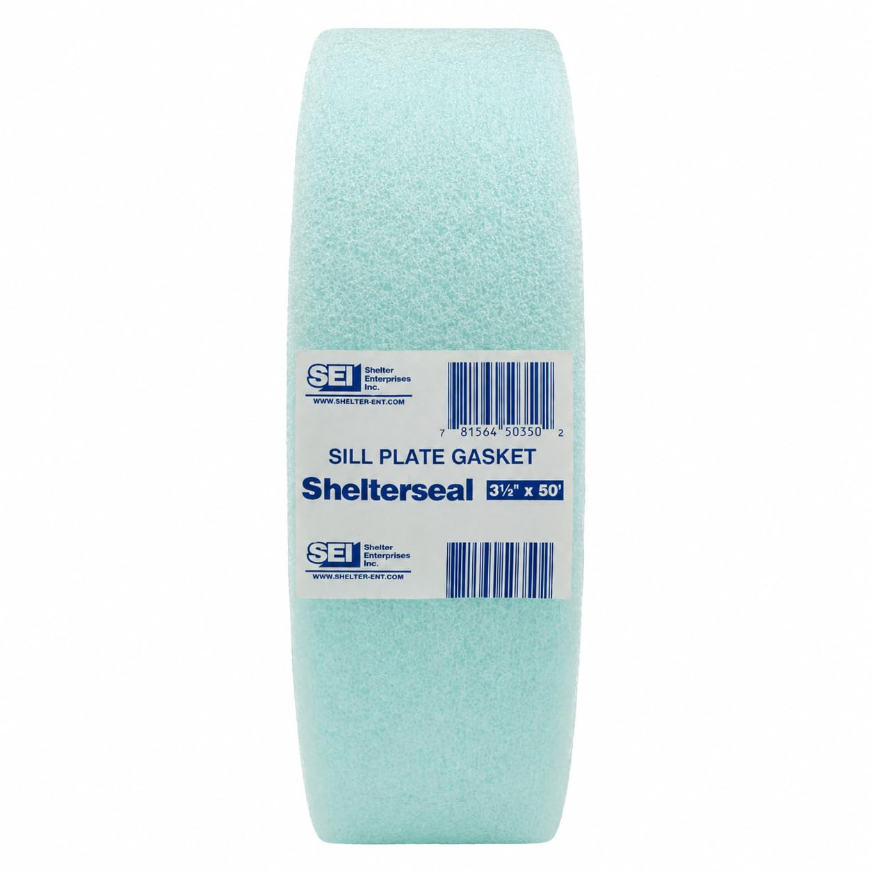 Sill Plate Gasket, 3 1/2In X50 Ft Aqua Foam Sill Sealer, Foundation Seal for Woo