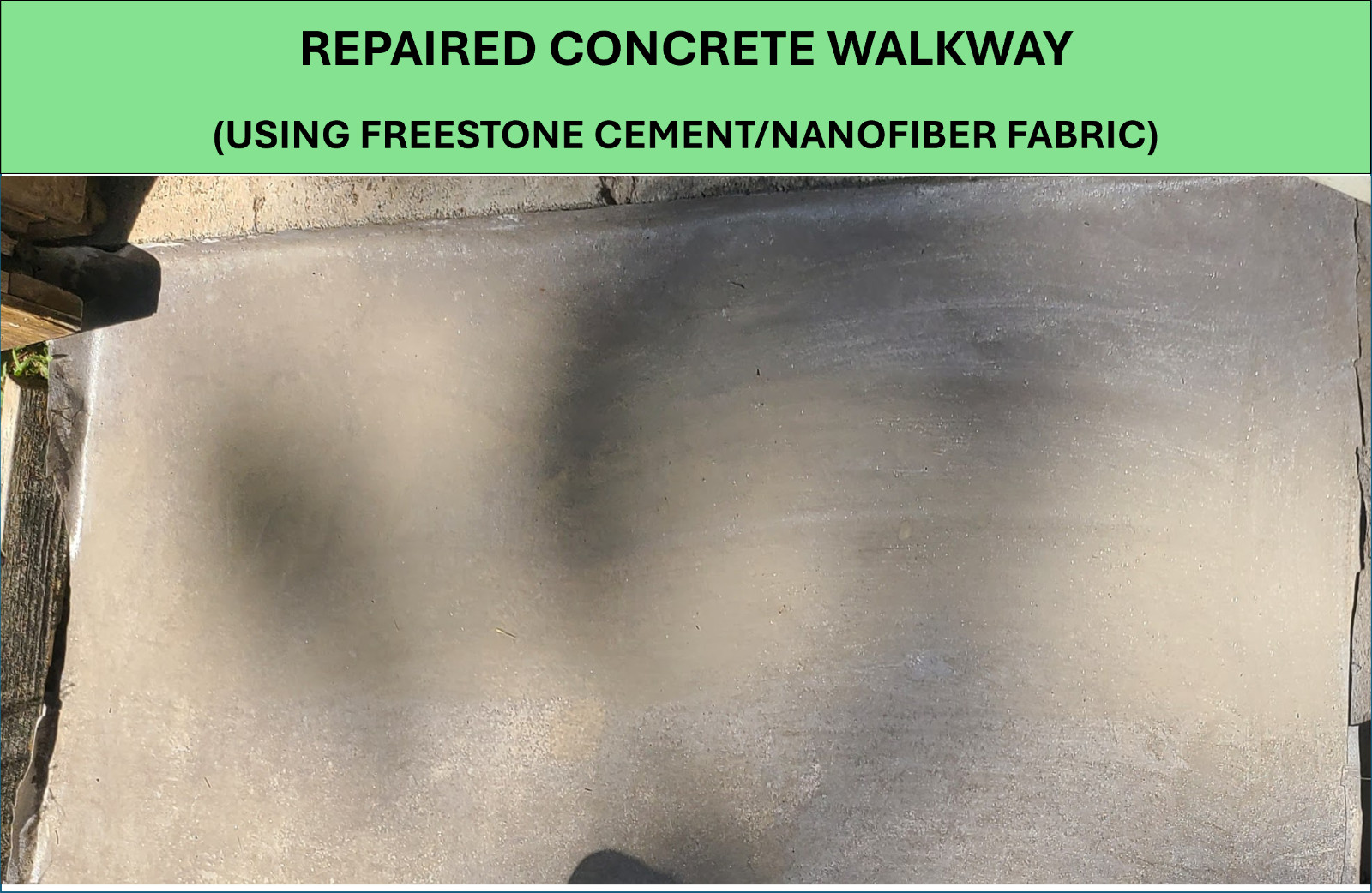 Concrete Repair/Surfacing Material- Cement Coated/Nanofiber Reinforced Fabric