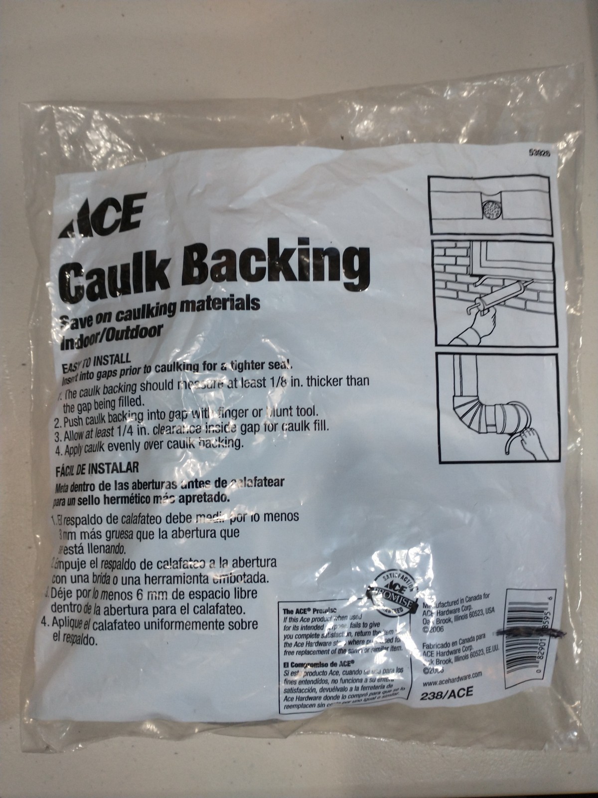 ACE-Closed Cell Backer Rod- 3/8″. 20ft