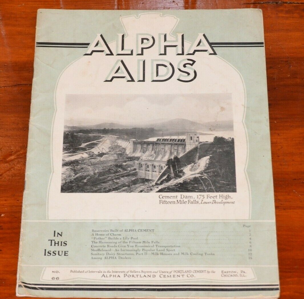 Alpha Aids Portland Cement Co 1930s magazine Shuffleboard Dairy Structure Plans