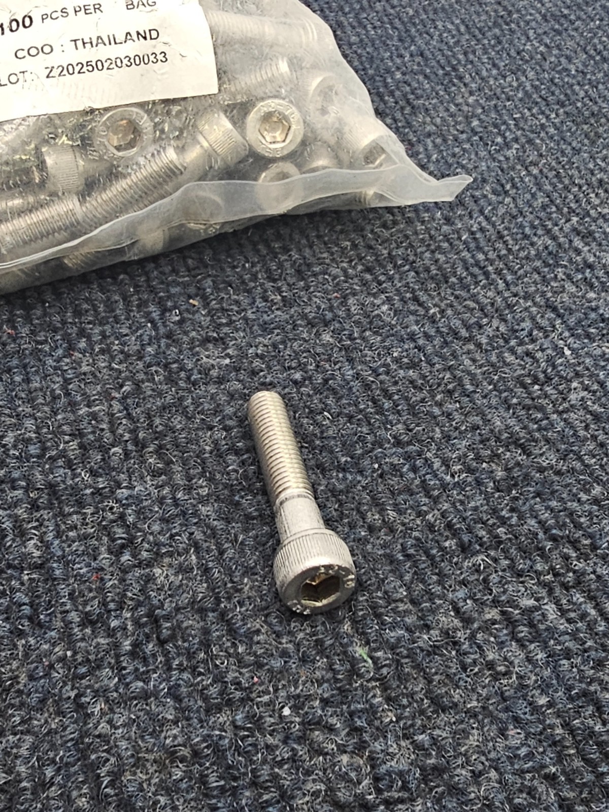 (QTY 100) B-0912A28X40 M8-1.25 X 40 SOCKET HEAD CAP SCREW DIN 912 18-8 SS