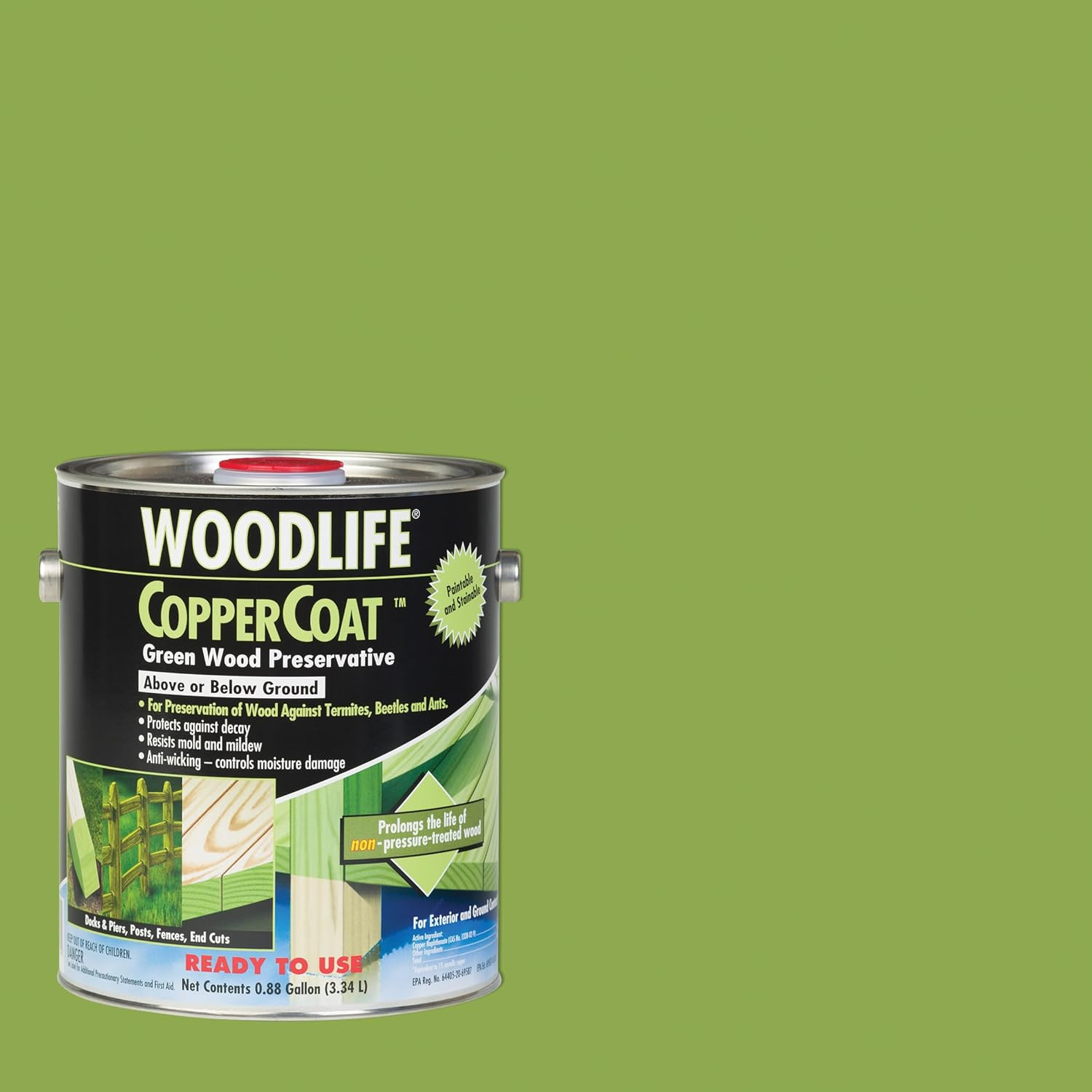 WOODLIFE Coppercoat Green Wood Preservative 4-Pack, 0.88 Gallon Each