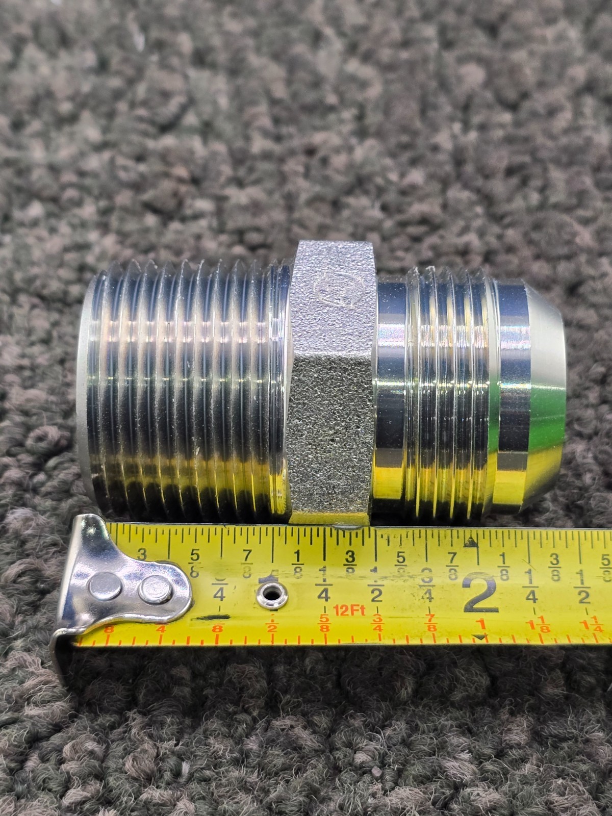 (QTY 5) 1-inch Male 37° JIC x 1-inch Male NPT Straight Adapter Fittings