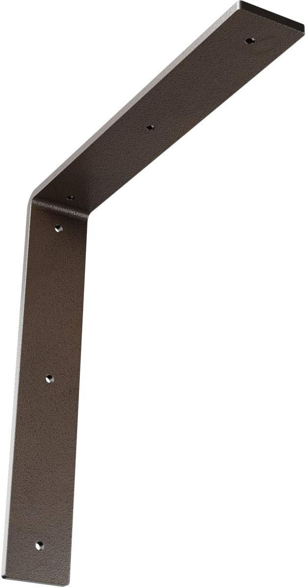 EKENA Hamilton Steel Countertop Bracket Hammered Brown Shelf Support, Pack of 4