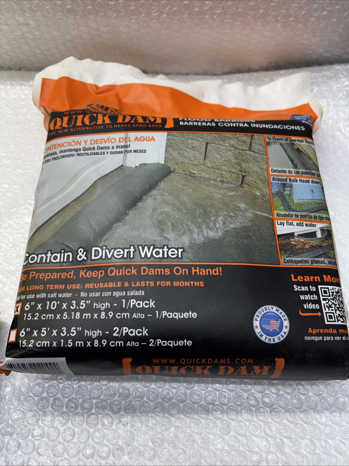 ** New Quick Dam Flood Barrier 10 Ft. QD610-1ES *QTY 2* Fast Shipping &Warranty#