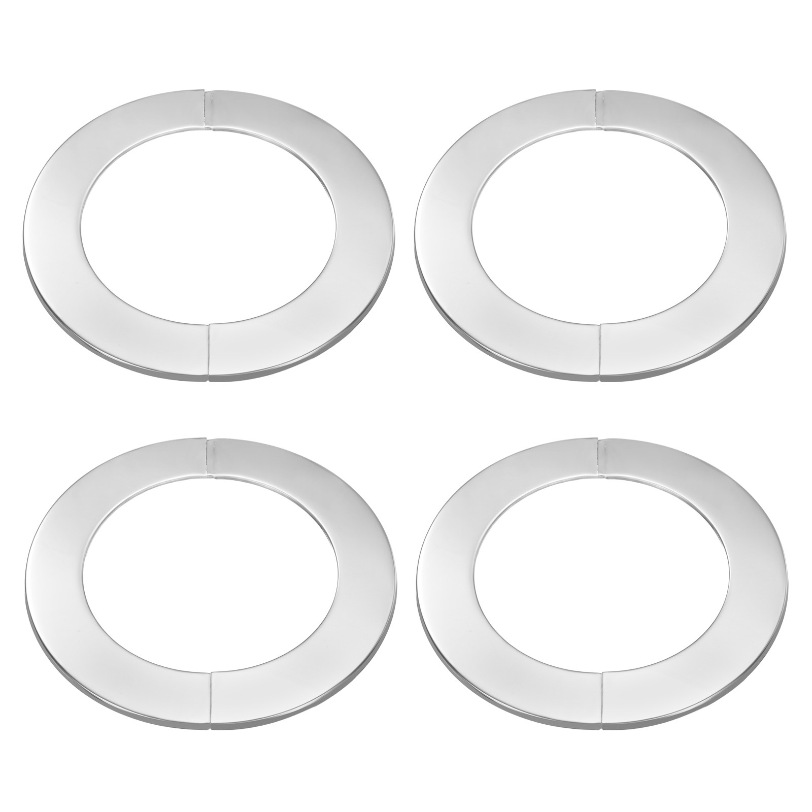 4pcs Wall Split Flange 3.98″ Stainless Steel Self Adhesive Wall Hole Cover,