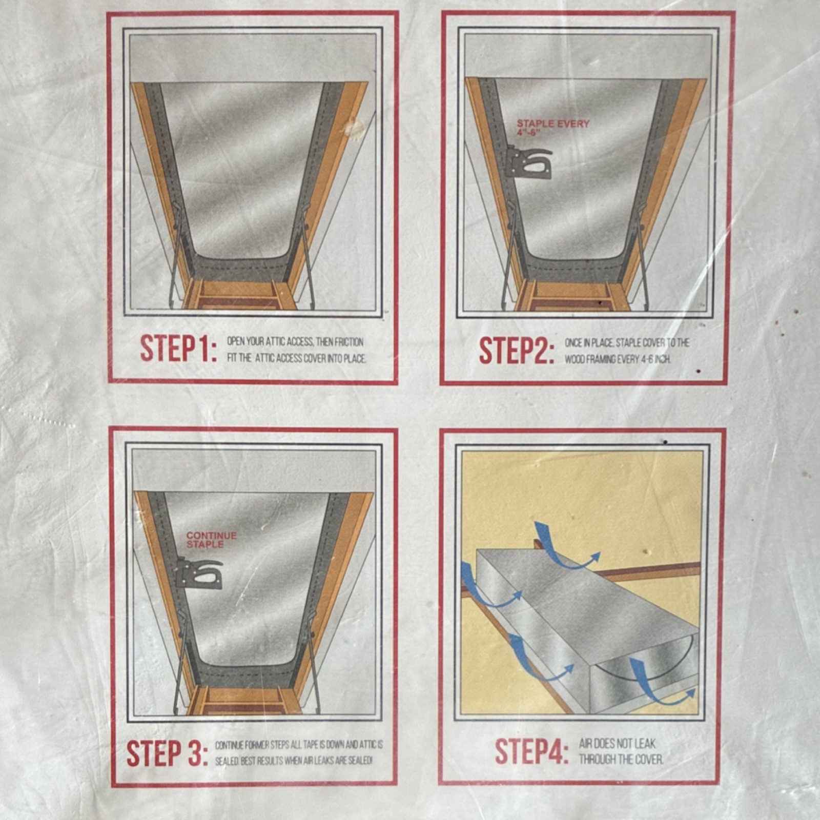 Whistler Attic Stairs Insulation Cover Silver Reflective Foil 25x54x11 Air Tight
