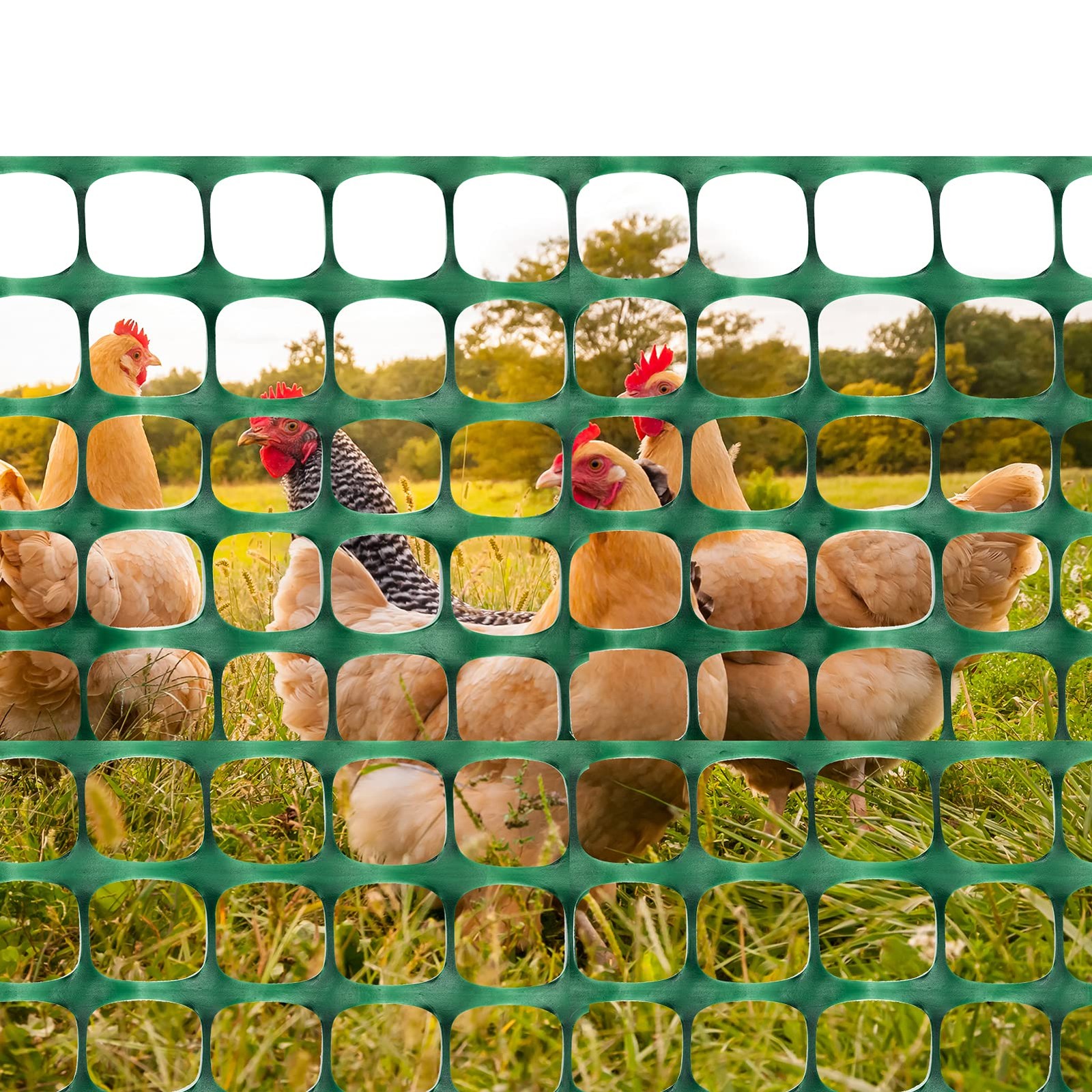DOEWORKS Safety Fence, 4 x 100 FT Green Plastic Mesh Fence Roll Barrier