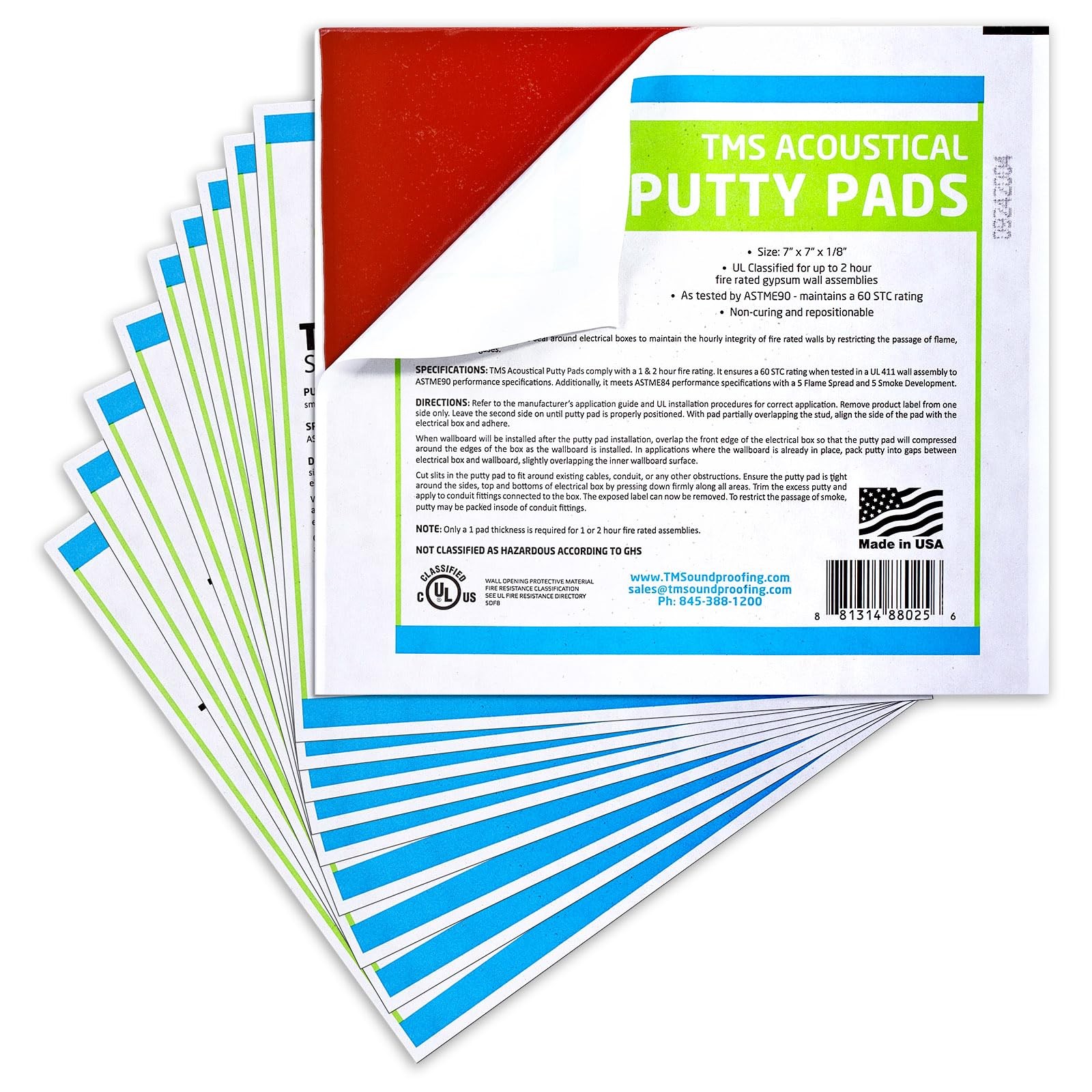Acoustical Putty Pads – Moldable Soundproofing Pad – Fire Stop for Electrical…