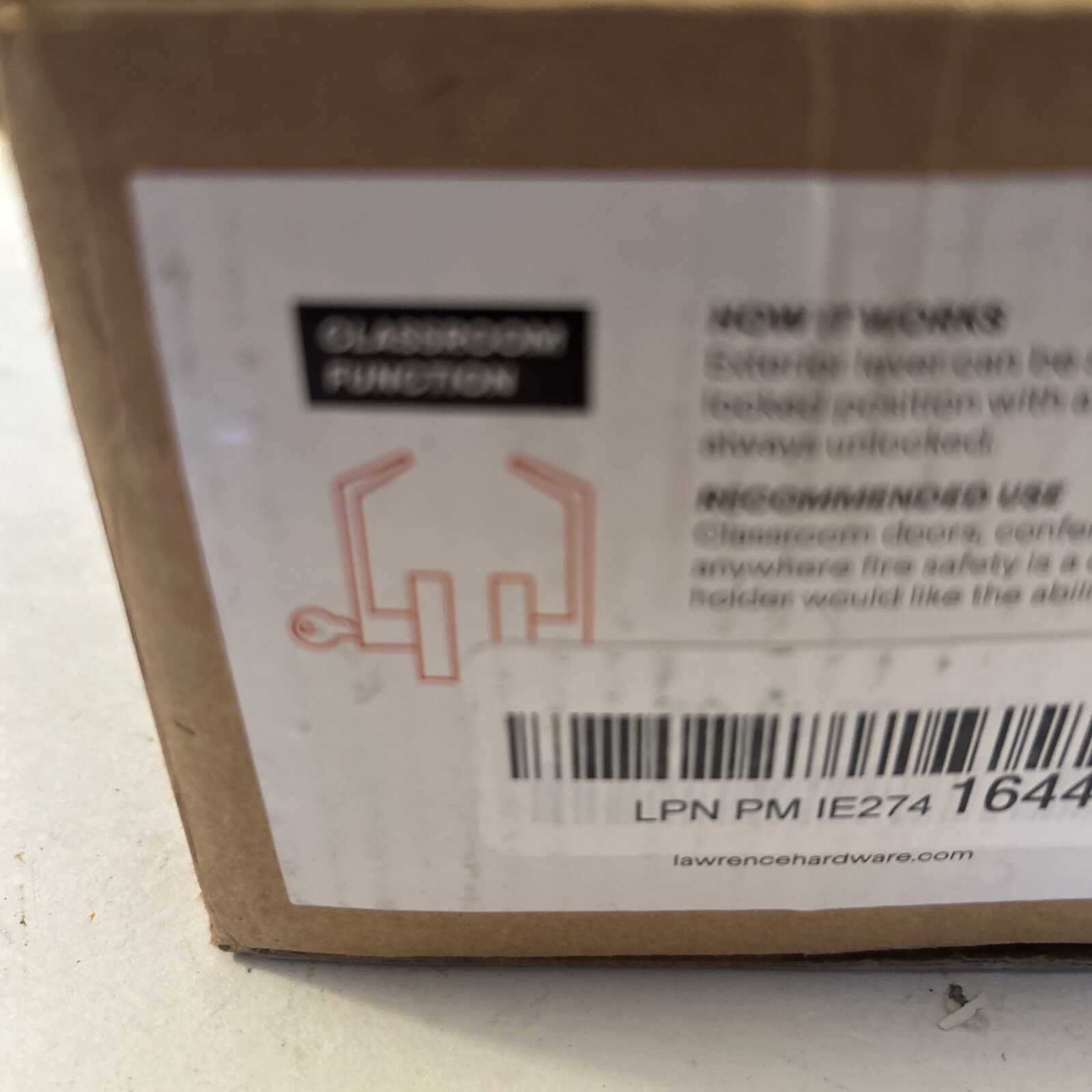 Lawrence LH5305L Grade 2 Classroom Lever Door Lockset Polished Chrome Sealed Box