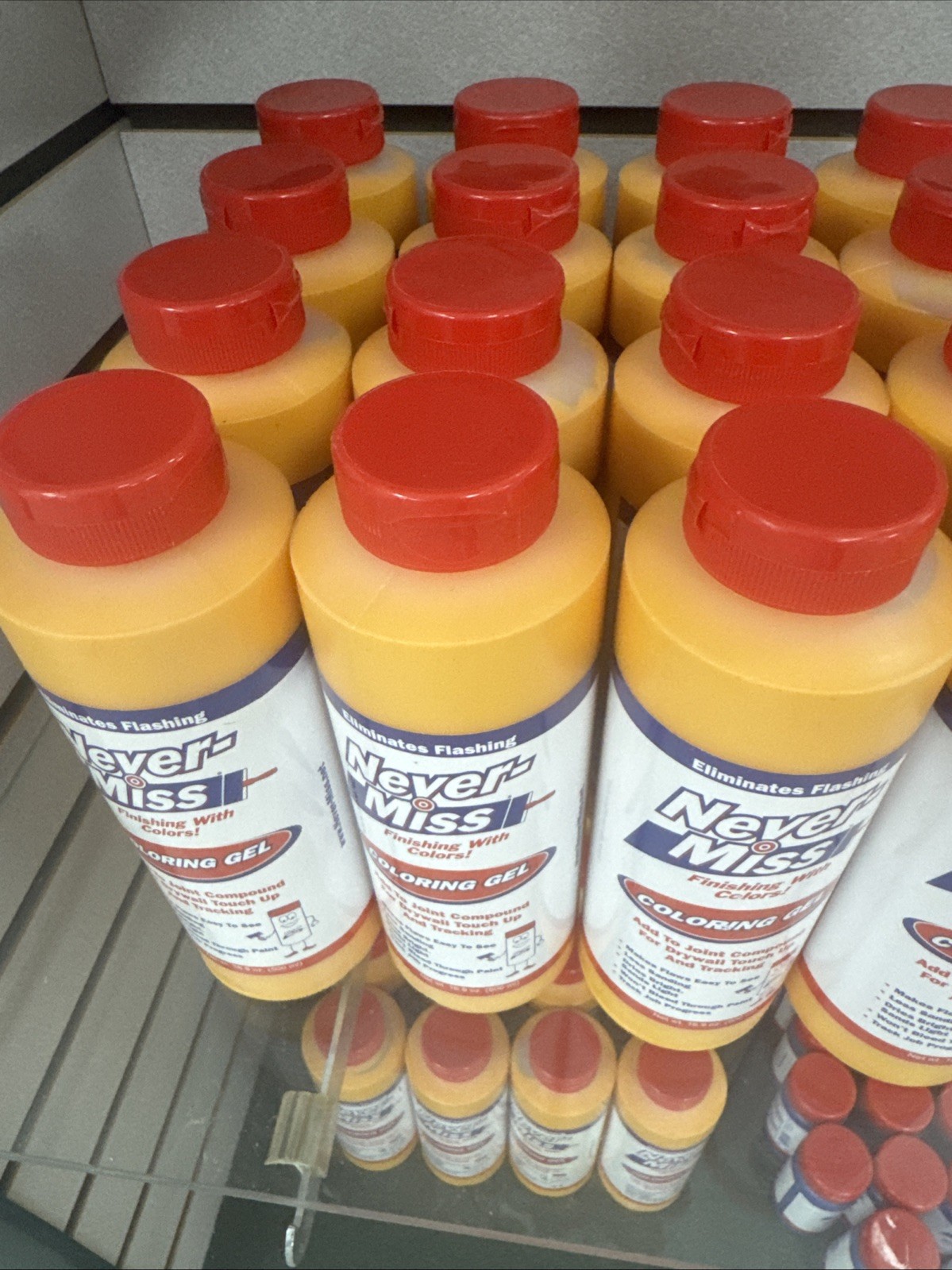 Never-Miss Drywall Mud Tinting Coloring Gel 16oz Finish Coats & Sanding yellow