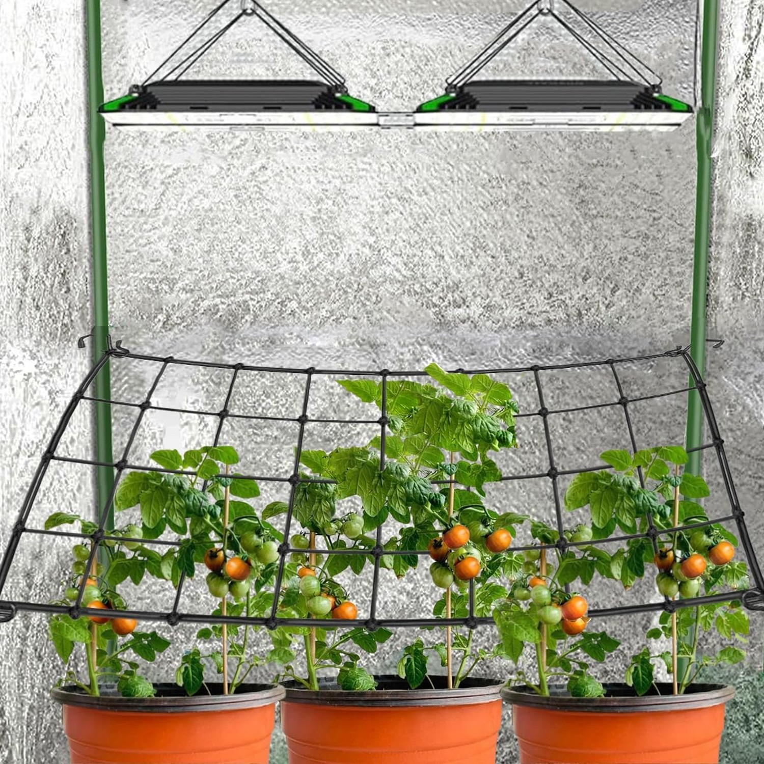 Trellis Netting, 5x5FT Elastic Trellis with 4 Hooks, Heavy-Duty Support for I…