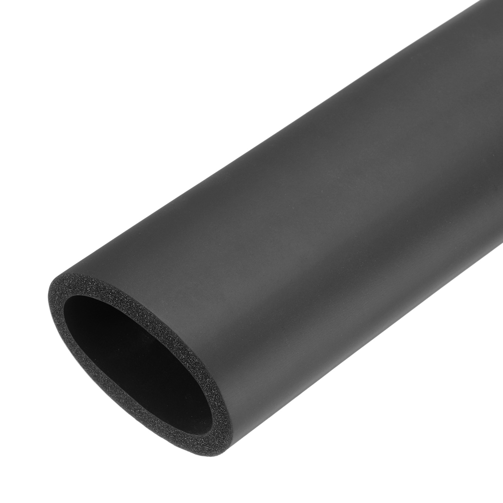 2pcs Pipe Insulation Foam Tube 45mm ID 55mm OD 20″ Heat Preservation,Black