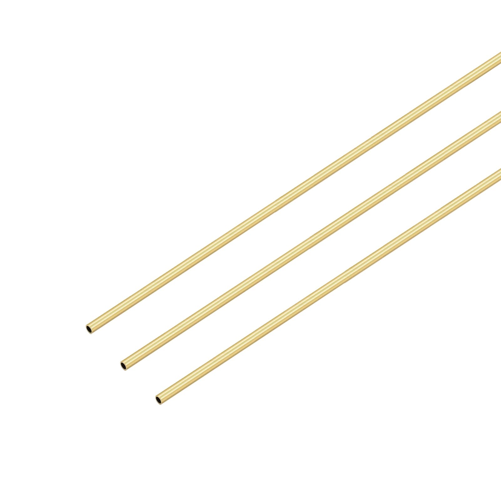 VictorsHome Brass Round Tube, 1mm OD 0.2mm Wall Thickness 300mm 1mm, Gold