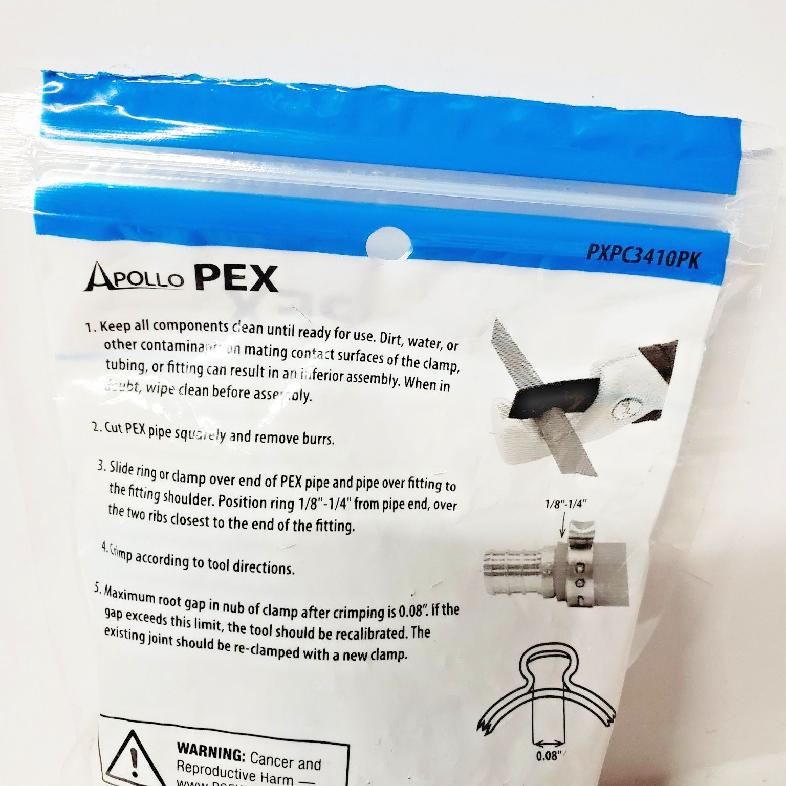 Apollo PEX 3/4″ Pinch Clamps (10 Pack) Lead Free Plumbing Fitting