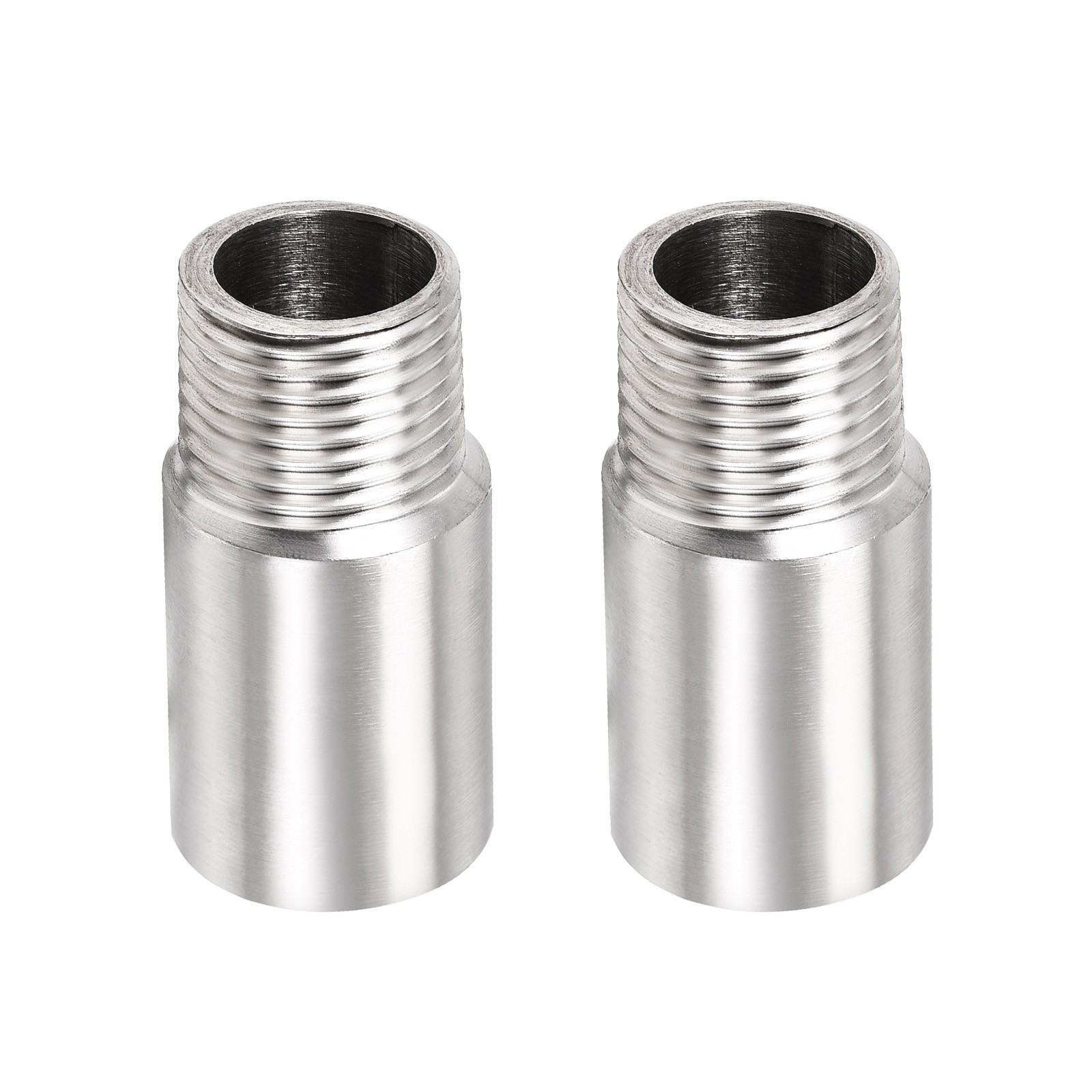 2 Pcs Shower Head Extension Arm, 1/2PT Male to 1/2PT Female(Silver Tone, 50-mm)